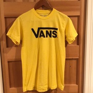 Van’s Men’s Small Yellow Logo Tee